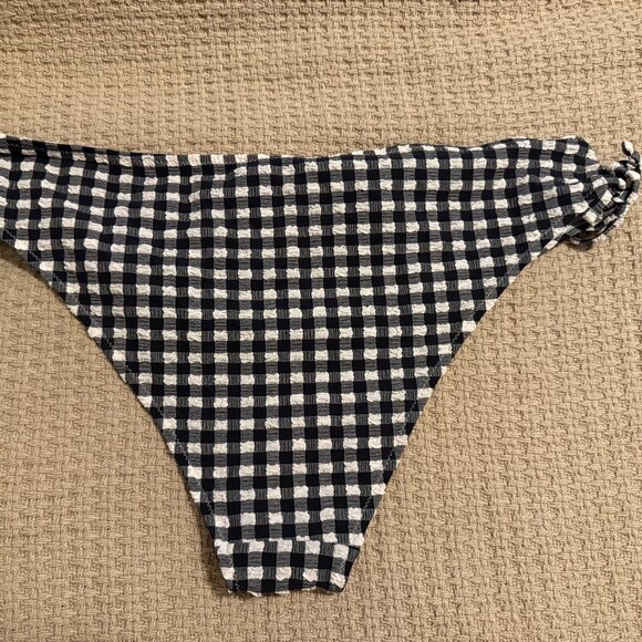 SOLD: Aerie Cheeky Gingham Checkered Black and White Bikini Bottoms NWT - Picture 4 of 4